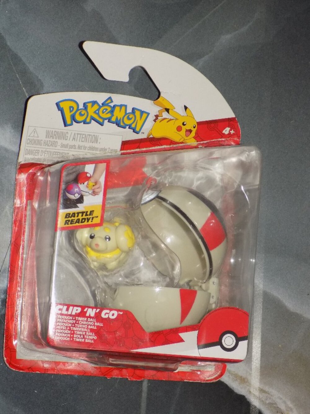 Fidough & Timer Ball Clip n Go Figure Pokemon Jazwares 2024
